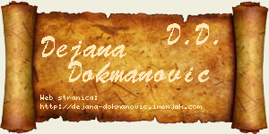 Dejana Dokmanović vizit kartica